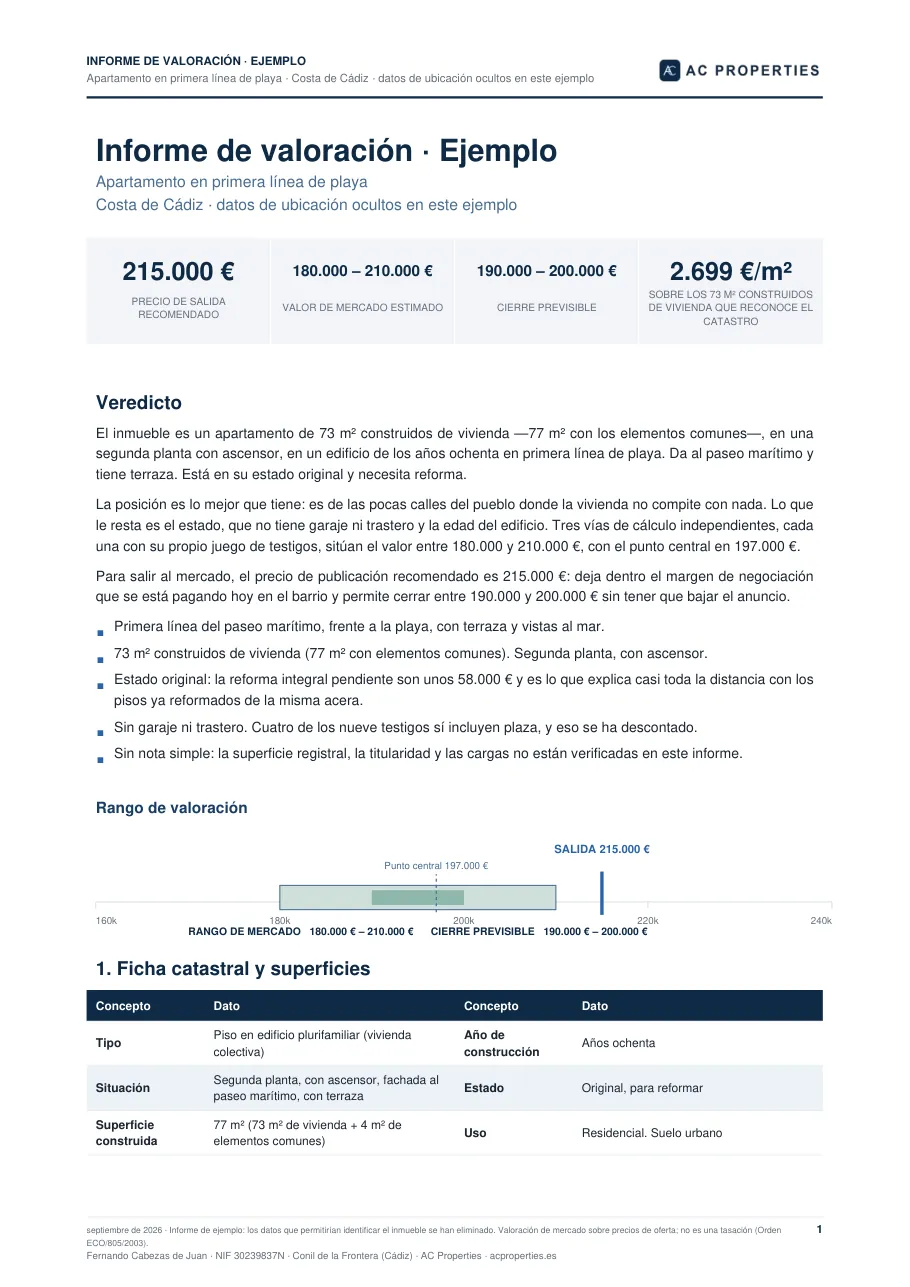 Page 1 of the sample report